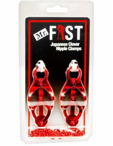 Pinces pour tétons Mr Fist Rouge