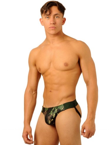 Jockstrap Fist Leather Camo Army