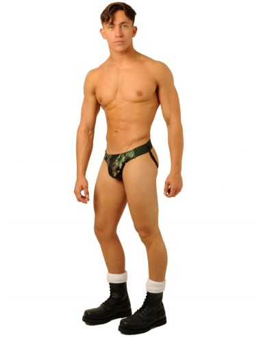 Jockstrap Fist Leather Camo Army
