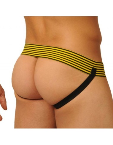 Jockstrap Fist Leather Jaune
