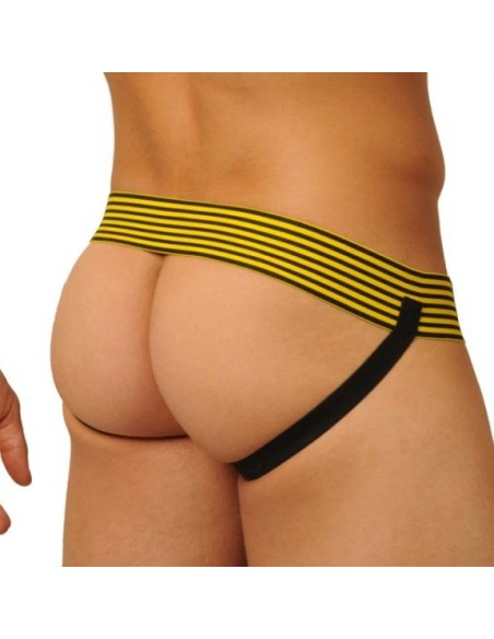 Jockstrap Fist Leather Jaune