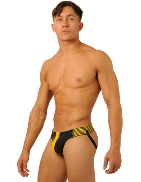 Jockstrap Fist Leather Jaune