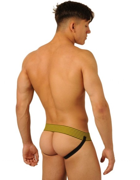 Jockstrap Fist Leather Jaune