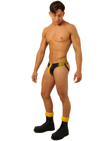 Jockstrap Fist Leather Jaune