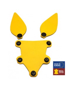 PUPPY SET OREILLES ET LANGUE EN CUIR JAUNE