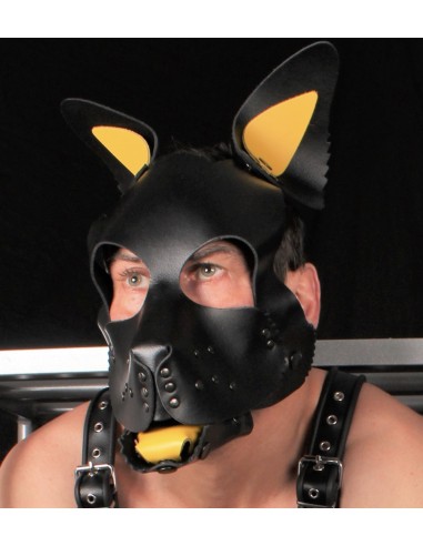 PUPPY SET OREILLES ET LANGUE EN CUIR JAUNE