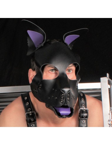 PUPPY SET OREILLES ET LANGUE EN CUIR VIOLET