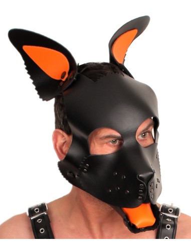 PUPPY SET OREILLES ET LANGUE EN CUIR ORANGE