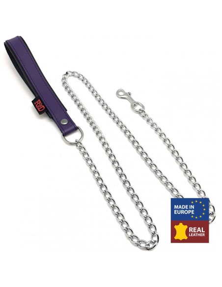 Laisse avec poignée en cuir 1m Violet Laisse avec poignée en cuir 1m Violet