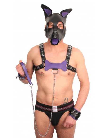 Laisse avec poignée en cuir 1m Violet Laisse avec poignée en cuir 1m Violet