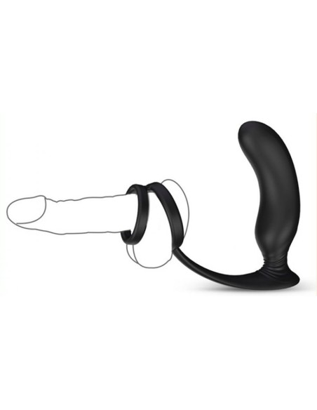 Plug vibrant et cockring Lanco 11 x 3.2 cm