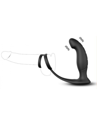 Plug vibrant avec Cockring Wandering 11 x 3 cm