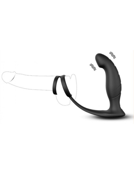 Plug vibrant avec Cockring Wandering 11 x 3 cm