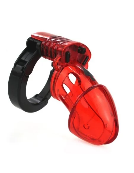 Cage de chasteté ajustable 10 x 3.5cm Rouge