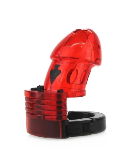 Cage de chasteté ajustable 10 x 3.5cm Rouge