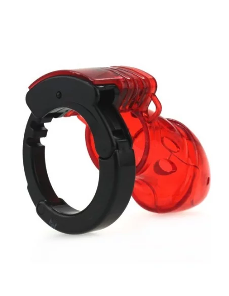 Cage de chasteté ajustable 10 x 3.5cm Rouge