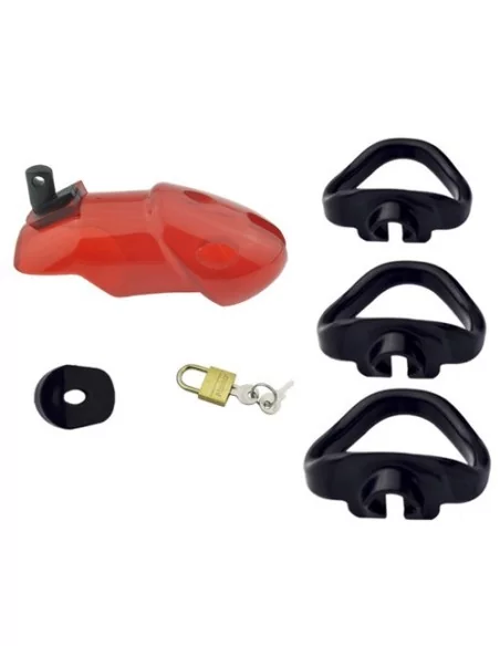 Cage de chasteté Rickers 9 x 3cm Rouge
