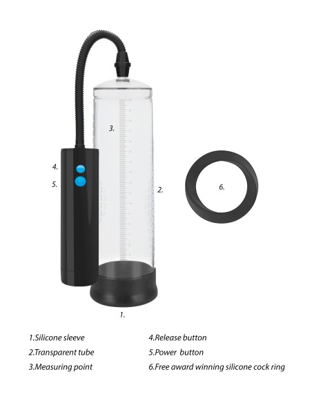 Pompe de pénis automatique Auto-Pump 21 x 6 cm