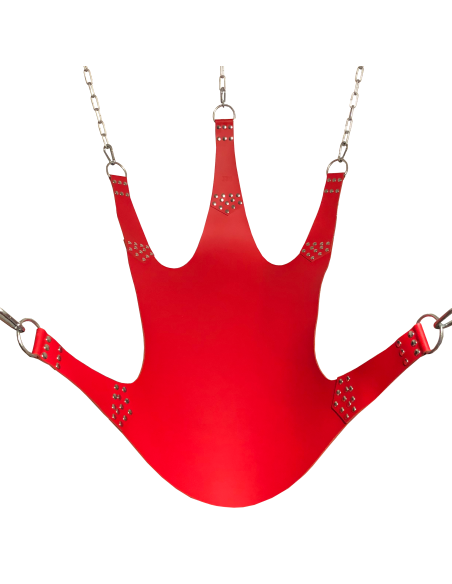 Sling en Cuir 5 Points d'attache Rouge Sling en Cuir 5 Points d'attache Rouge