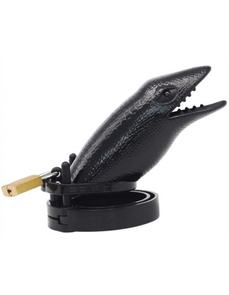 Cage de chasteté Crocodile 10 x 3.5cm Noire Cage de chasteté Crocodile 10 x 3.5cm Noire