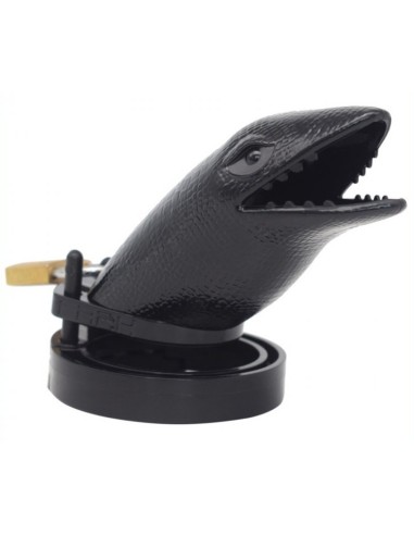 Cage de chasteté Crocodile 10 x 3.5cm Noire