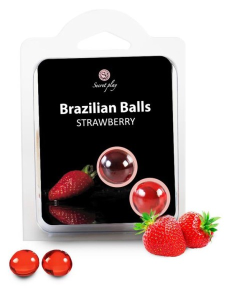 Boules de massage BRAZILIAN BALLS Fraise