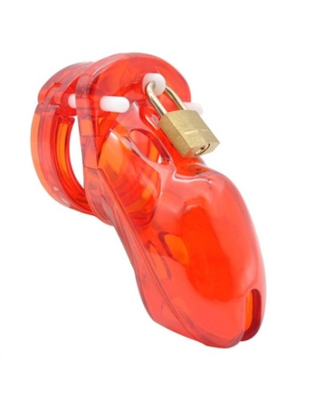 Cage de chasteté locky 8 x 3.3 cm Rouge