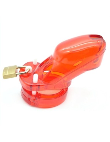 Cage de chasteté locky 8 x 3.3 cm Rouge - Cages de Chasteté - 2
