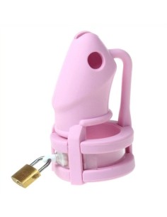 Cage de chasteté silicone Birdlocked 11 x 3.2 cm Rose