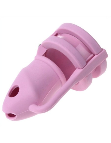 Cage de chasteté silicone Birdlocked 11 x 3.2 cm Rose