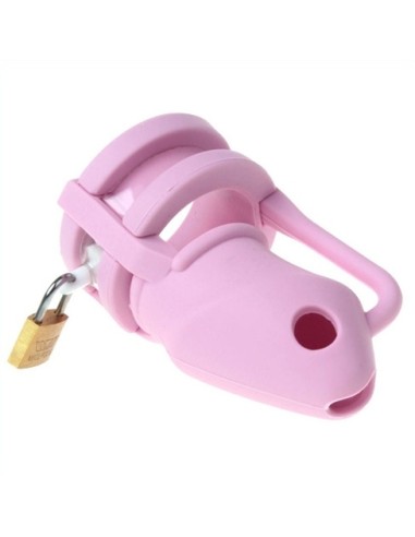 Cage de chasteté silicone Birdlocked 11 x 3.2 cm Rose