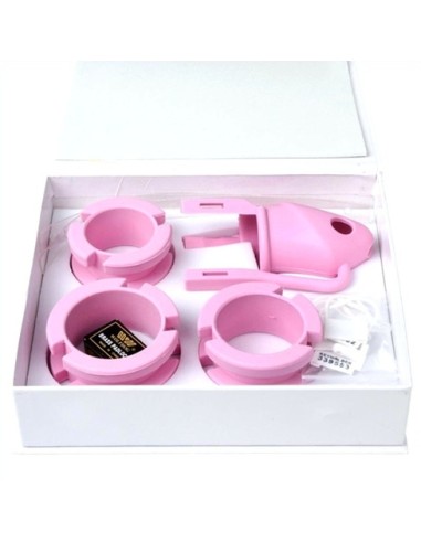 Cage de chasteté silicone Birdlocked 11 x 3.2 cm Rose