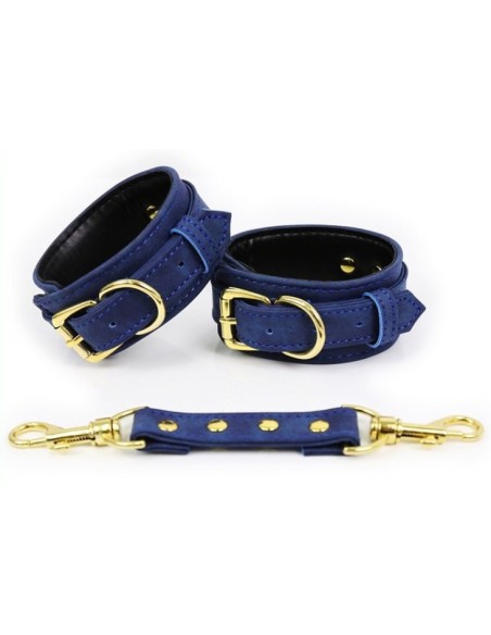Menottes Simili Pin Lock Bleu
