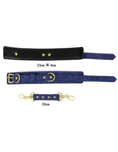 Menottes Simili Pin Lock Bleu