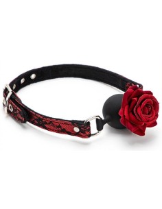 Baillon Boule avec Rose Bud Gag Rouge