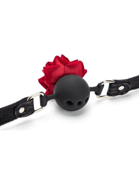 Baillon Boule avec Rose Bud Gag Rose