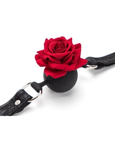 Baillon Boule avec Rose Bud Gag Rose