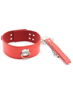 Collier et Laisse Pin Lock Rouge