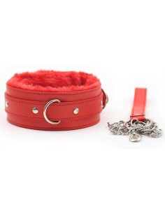Collier et laisse Fur Sweet Rouge