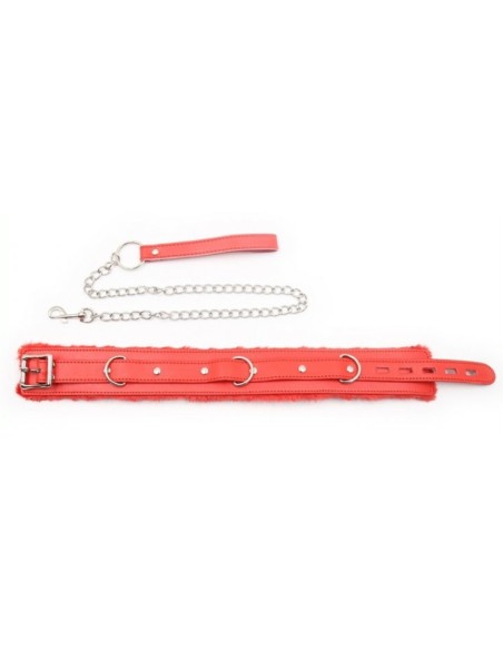 Collier et laisse Fur Sweet Rouge Collier et laisse Fur Sweet Rouge