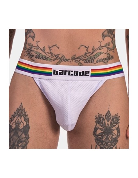 Jockstrap Barcode Pride Blanc