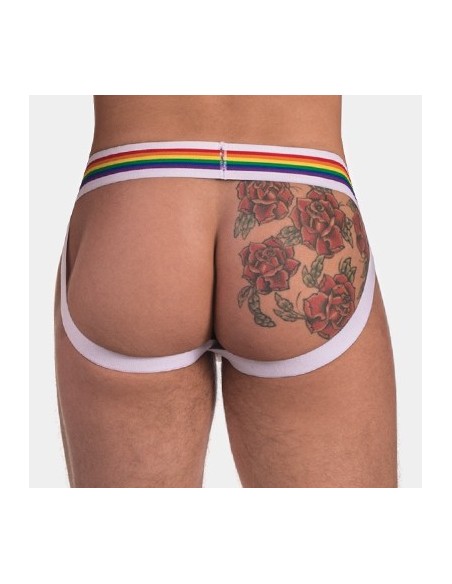 Jockstrap Barcode Pride Blanc
