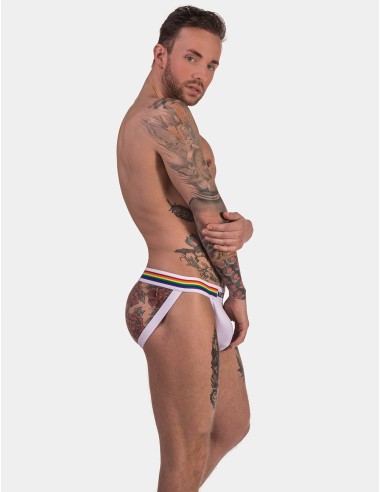 Jockstrap Barcode Pride Blanc