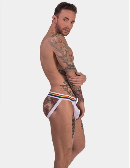 Jockstrap Barcode Pride Blanc
