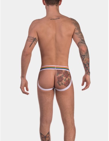 Jockstrap Barcode Pride Blanc