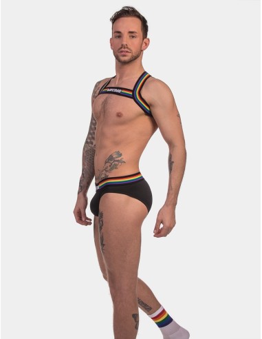 Harnais élastique Barcode pride Noir