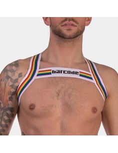 Harnais élastique Barcode Pride Blanc