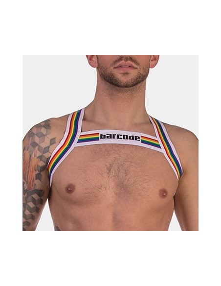 Harnais élastique Barcode Pride Blanc