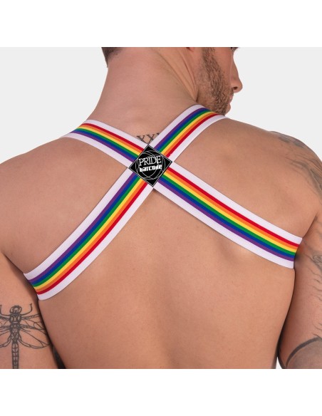 Harnais élastique Barcode Pride Blanc