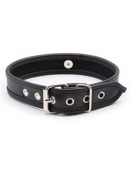 Collier O Ring Simili Noir